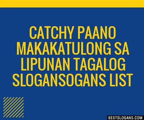 100+ Catchy Lipunan Examples Tagalog Slogans 2024.